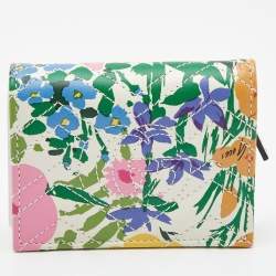 Gucci x Ken Scott Multicolor Floral Print Leather GG Marmont Card Case