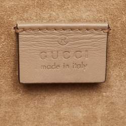 Gucci Beige GG Supreme Canvas and Suede Small Rectangular Dionysus Shoulder Bag