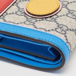 Gucci Multicolor GG Supreme Canvas and Leather Wallet On Chain