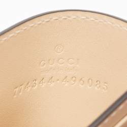 Gucci Brown/Beige GG Supreme Canvas and Leather Card Holder