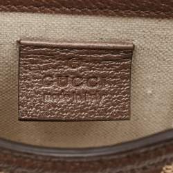 Gucci Beige/Brown GG Canvas and Leather Horsebit 1955 Crossbody Bag
