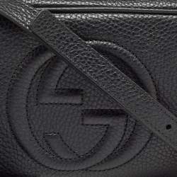 Pre Owned Gucci Black Leather Mini Soho Disco Shoulder Bag