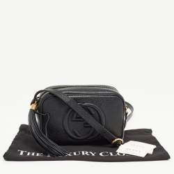 Pre Owned Gucci Black Leather Mini Soho Disco Shoulder Bag