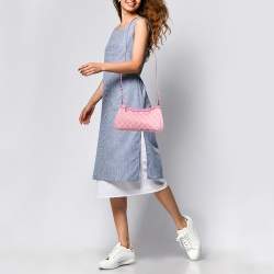 Pre Owned Gucci x Palace Pink GG-P Canvas Half-Moon Mini Bag