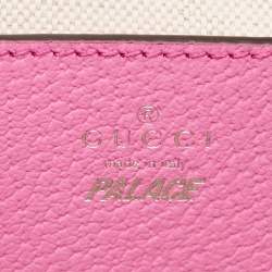 Pre Owned Gucci x Palace Pink GG-P Canvas Half-Moon Mini Bag