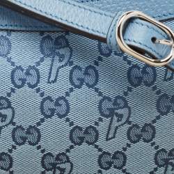 Pre Owned Gucci x Palace Blue GG-P Canvas Half-Moon Mini Bag