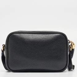 Pre Owned Gucci Black Leather Mini Soho Disco Shoulder Bag