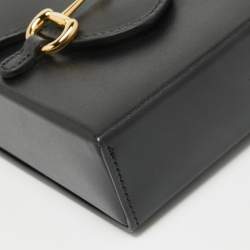 Pre Owned Gucci Black Leather Horsebit 1955 Mini Crossbody Bag