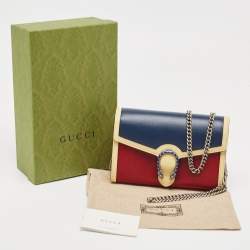 Pre Owned Gucci Tri Color Leather Mini Dionysus Shoulder Bag    