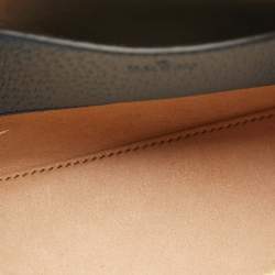 Pre Owned Gucci Blue Leather Mini Bamboo Diana Dome Satchel