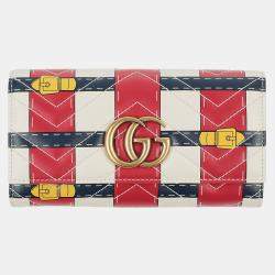 Gucci Multicolor Pattern Leather GG Marmont Wallet