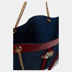 مملوكة مسبقًا Gucci Suede & Leather Embellished Tote