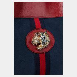 مملوكة مسبقًا Gucci Suede & Leather Embellished Tote