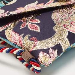 Pre Owned Gucci  Multicolor Brocade Fabric Modern Future Drawstring Backpack 