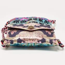 Pre Owned Gucci  Multicolor Brocade Fabric Modern Future Drawstring Backpack 