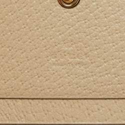 Gucci Beige/Off White GG Supreme Canvas Web Ophidia Card Case Wallet
