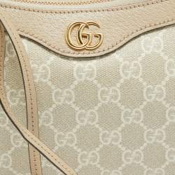 Pre Owned Gucci Beige/White GG Supreme Canvas Small Ophidia Bag