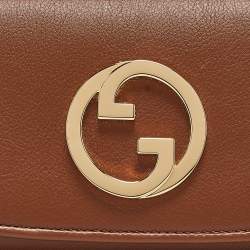 Gucci Brown Leather Blondie Wallet on Chain