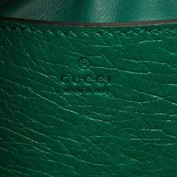 Pre Owned Gucci Green/Multicolor Ostrich and Python Mini Jackie 1961 Hobo