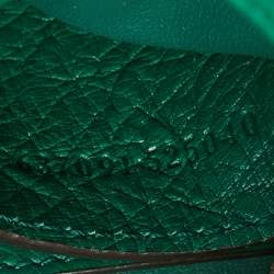 Pre Owned Gucci Green/Multicolor Ostrich and Python Mini Jackie 1961 Hobo