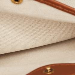 Gucci Brown Geometric Print Leather Medium Bamboo 1947 Top Handle Bag