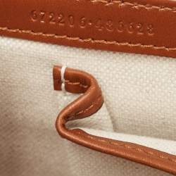 Gucci Brown Geometric Print Leather Medium Bamboo 1947 Top Handle Bag
