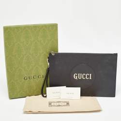 Pre Owned Gucci Black Leather Off The Grid Clutch