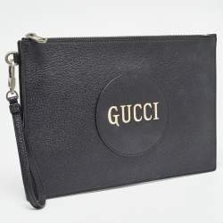 Pre Owned Gucci Black Leather Off The Grid Clutch