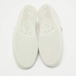 Gucci Cream Leather Logo Elastic Band Ace Sneakers Size 37