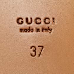 Pre Owned Gucci Pink Leather Fur Lined Princetown Flat Mules Size 37