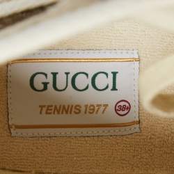 Gucci Beige GG Canvas Tennis 1977 High Top Sneakers Size 38.5