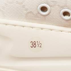 Gucci White GG Canvas Tennis 1977 Platform Sneakers Size 38.5
