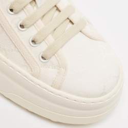 Gucci White GG Canvas Tennis 1977 Platform Sneakers Size 38.5