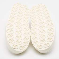 Gucci White GG Canvas Tennis 1977 Platform Sneakers Size 38.5