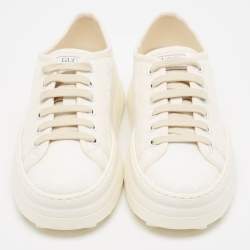 Gucci White GG Canvas Tennis 1977 Platform Sneakers Size 38.5