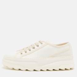 Gucci White GG Canvas Tennis 1977 Platform Sneakers Size 38.5