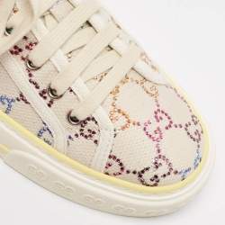 Gucci Multicolor Crystal GG Canvas Tennis 1977 Sneakers Size 40