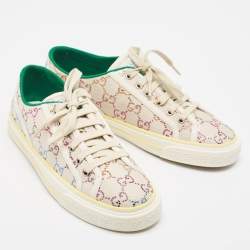 Gucci Multicolor Crystal GG Canvas Tennis 1977 Sneakers Size 40