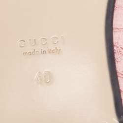 Gucci Pink Lace and Satin Princetown Mules Size 40