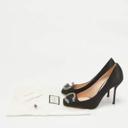 Gucci Black Satin Dionysus Pumps Size 37