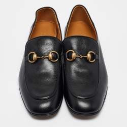 Gucci Black Leather Horsebit Foldable Loafers Size 39.5