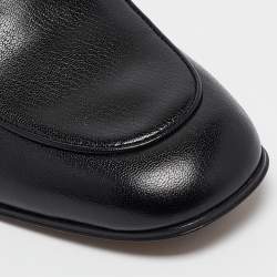 Gucci Black Leather Horsebit Foldable Loafers Size 39.5