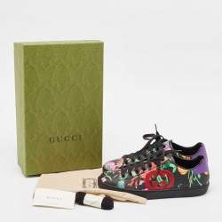 Gucci x Ken Scott Multicolor Floral Leather Ace Sneakers Size 36.5