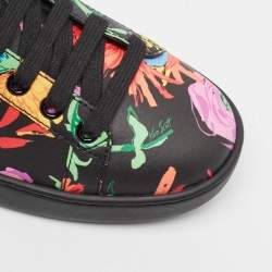 Gucci x Ken Scott Multicolor Floral Leather Ace Sneakers Size 36.5
