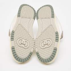 Gucci Off White Distressed Leather Jones Sneakers Size 40