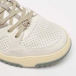 Gucci Off White Distressed Leather Jones Sneakers Size 40