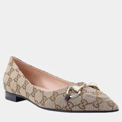 Gucci Beige GG Canvas Ballerinas EU 37