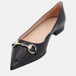Gucci Black Leather Ballerinas EU 36