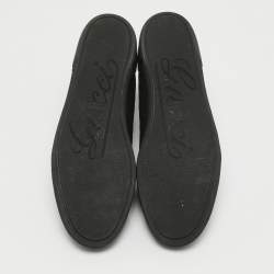 Gucci Black Microguccissima Leather High Top Sneakers Size 38