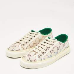 Gucci Multicolor Crystal GG Canvas Tennis 1977 Sneakers Size 38.5